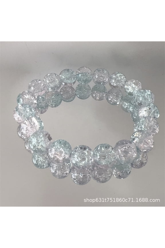 2PCS Colorful Crystal Bracelets Birthday Party Friendship Beaded Stretch Bracelet Jewelry