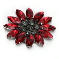 2PCS Colorful Crystal Glass Applique Big Flower Sewing Crystal Stones