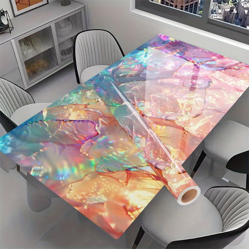 2PCS Colorful Crystal Texture 2D Self-Adhesive Stickers, Waterproof ...