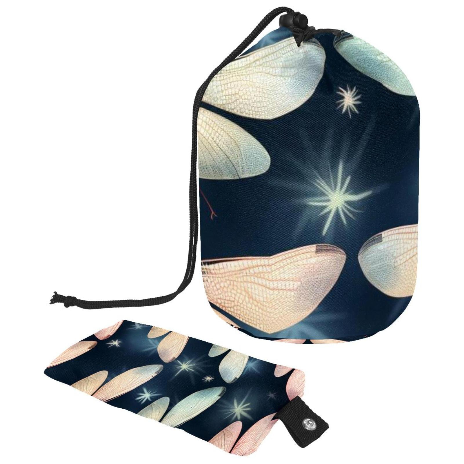 2PCS Colorful Dragonfly Travel Cosmetic Bag Makeup Organizer Stylish