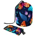 2PCS Colorful Flower Butterfly Travel Cosmetic Bag Makeup Organizer Bag