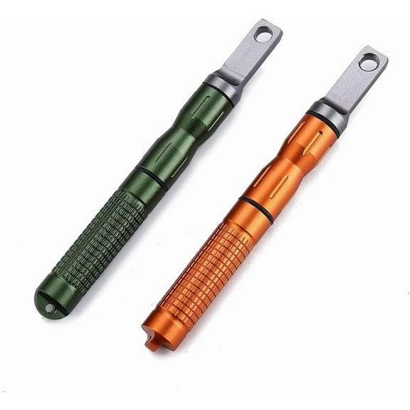 2PCS Compact Fire Starter with Scraper Striker, Replaceable Threaded Ferro Rod Flint Fire Steel Magnesium Rod, an Essential Part for EDC, Emergency Survival Kits, Camping, Hiking, Bush-Craft