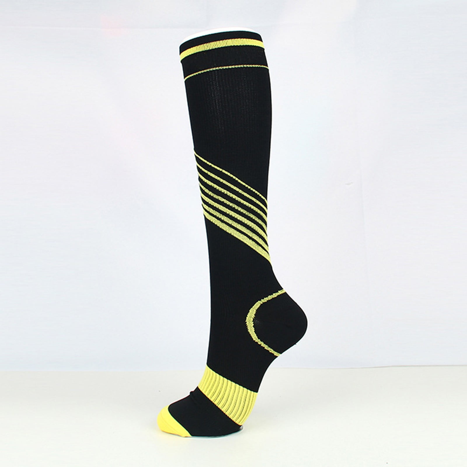 2PCS Compression Socks Color Strip Men And Women Elastic