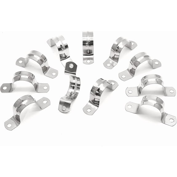 2PCS Conduit Support Bracket Side Mounted Galvanized Steel Beam Clamp Opening 30mm Fits 25mm Conduit For Securing Cable Gas and Water Pipes