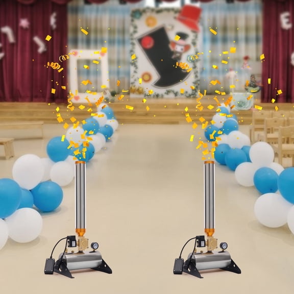 2PCS Confetti Launcher Machine Cannon Wireless Party Wedding Stage Paper Shots