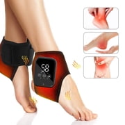 2PCS Cordless Ankle Heating Pad & Massager, Ankle Massager with Heat for Circulation, Ankle Heat Wrap with 3 Heat Levels, 3 Vibration Modes, Auto Shut Off
