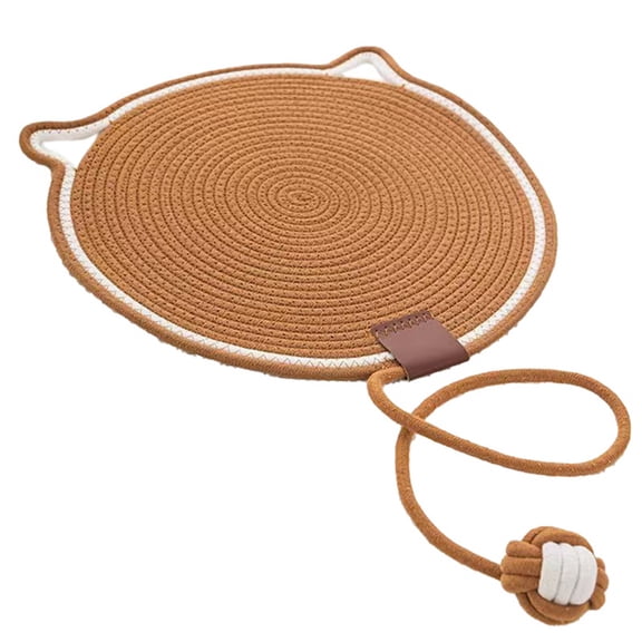 2PCS Cotton Rope Cat Scratcher Board Cat Scratching Post Mat Bed Mat Claw Sharpener Scrapers for Cat Grinding Nail Pad,C