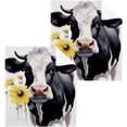 thumbnail image 1 of 2PCS Cows Towels Cotton Washcloths Set,Quick Drying & Absorbent Soft Bathroom Hand Towel Lightweight & Portable Fingertip Towel Decor Gift, 1 of 7