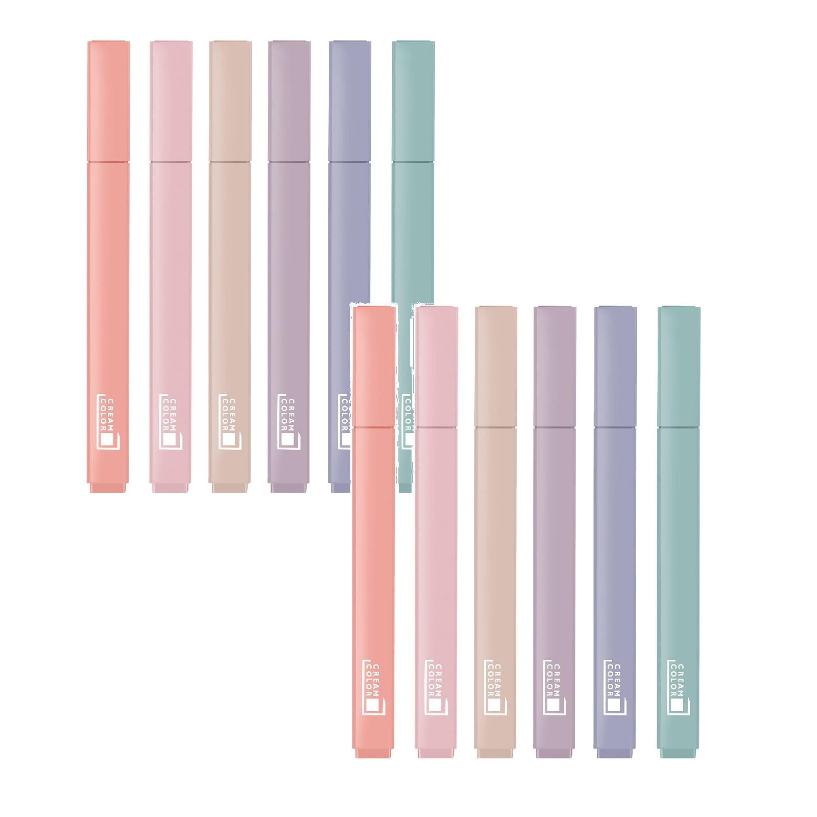 2PCS Craft Gift Stationery Aesthetic Cute Highlighters Assorted Colors Highlighters And Pens