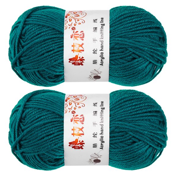 Uxcell 2Pcs Crocheting Yarn Dark Blue 4 Ply Acrylic Yarn 100g 197 Yards