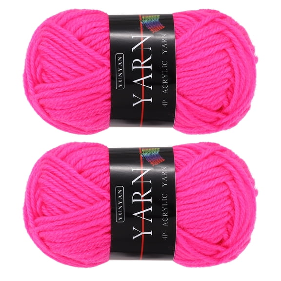 2PCS Crocheting Yarn,Dark Purple 4 Ply Acrylic Yarn 100g,197 Yards