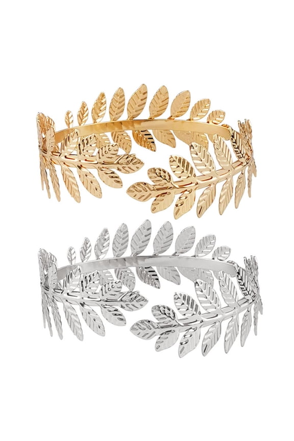 2PCS Cuff Bangle Bracelet for Women Open Wide Wire Bracelets Gold Wrist Cuff Wrap Bracelet