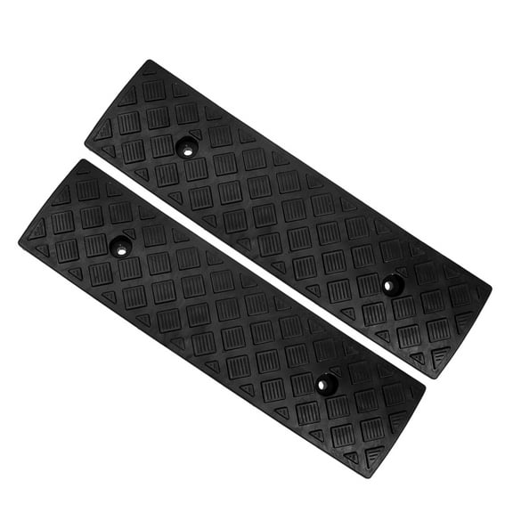 2PCS Curb Ramp for Driveway Heavy Duty Threshold Ramp Car Driveway Curb Ramps Threshold Ramp for Cars Motorcycles Bikes and Wheelchairs