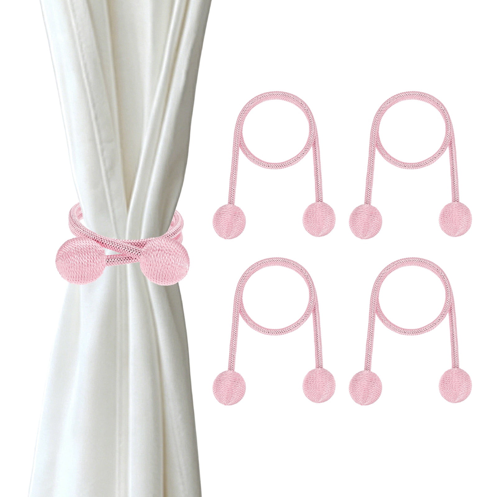 2PCS Curtain Tiebacks, Twist Weave Drapery Holdbacks Window Drape ...