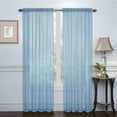 thumbnail image 1 of 2PCS Curtains,Tulle Curtains Translucidus Modern Home Window Decoration,White Sheer Voile Curtains for Living Room Kitchen 3.28FtX6.56Ft, 1 of 7