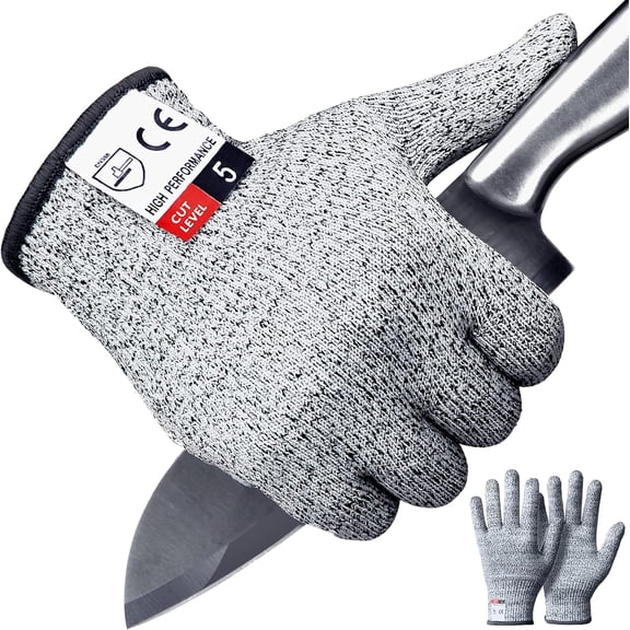2PCS Cut Resistant Gloves, Cutting Gloves Level 5 Protection for Kitchen