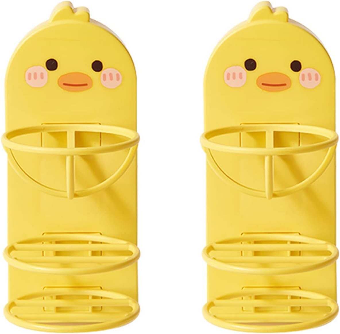 2PCS Cute Duck Beauty Blender Holder, Cartoon Animal No Drilling