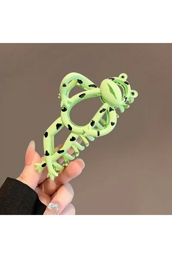 2PCS Cute Frog Hair Claw Clip - Non-Slip Ponytail Holder for Women and Girls - Creative Hair Accessory and Gift