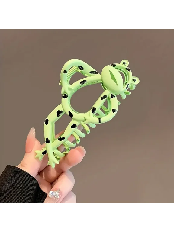 2PCS Cute Frog Hair Claw Clip - Non-Slip Ponytail Holder for Women and Girls - Creative Hair Accessory and Gift