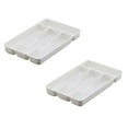 thumbnail image 1 of 2PCS Cutlery Drawer Organizer Tray Plastic Kitchen Utensil Storage Box for Spoons, Forks, Knives and Chopsticks, 1 of 7