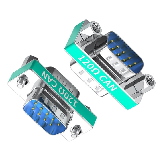 2PCS DB9pin Thin Profile Adapters With 120Ω Resistor for CAN Bus Transmission Integrity and Communication