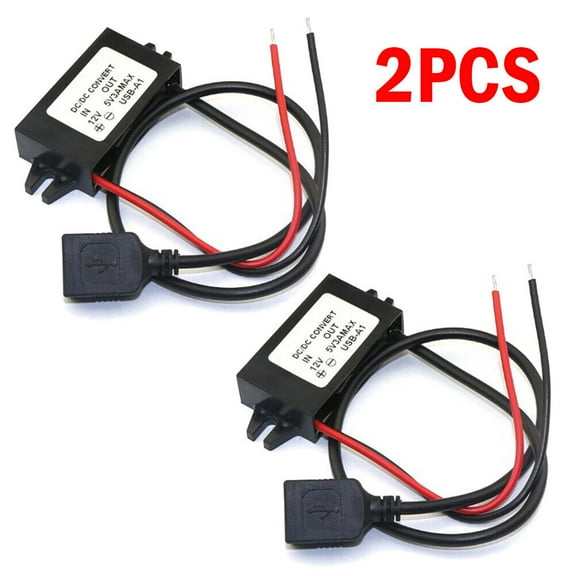 2PCS DC-DC 12V To 5V Converter Step Down Module USB Output Power Adapter 3A 15W
