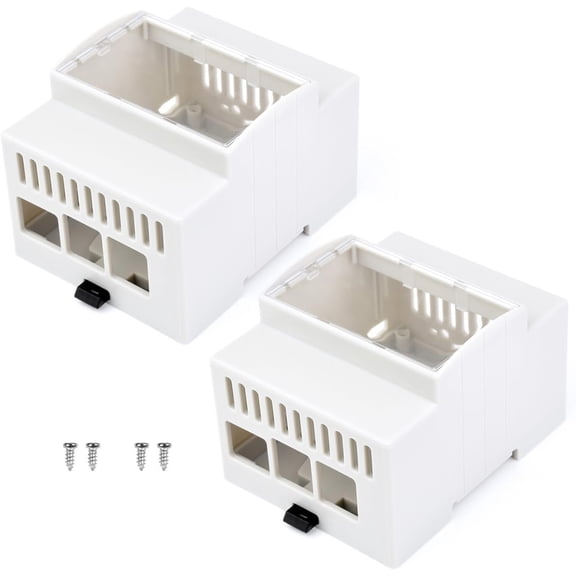 2PCS DIN Rail ABS Case for 5, Large Inner Space, Injection Moduling