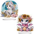 2PCS DIY Dotted Diamond Ornaments Diamond Art Painting Animal Creative