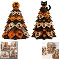 thumbnail image 1 of 2PCS DIY Halloween Quilted Fabric Tree Kit - 3D Layered Fabric Tree Quilting Sewing Art Craft kit - Handmade Halloween Holiday Tree for Home Decor, 1 of 7