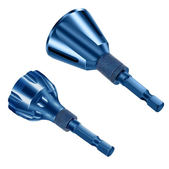 2PCS Deburring Drill Bit, Deburring External Chamfer Tool Remove Burrs 1/4'' Hex Shank