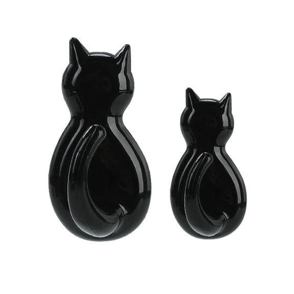 2PCS Decorative Cats Hooks for Kitchen Bathroom Plastic Coat Hat Key Organizers Functional Space Management Tool