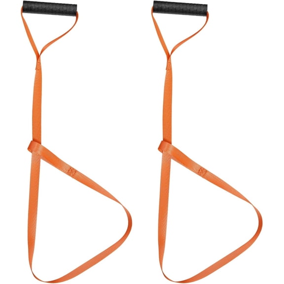 2PCS Deer Drag Harness, Orange Deer Puller Sled Rope with Self-Lock Loop and Easy-Grip Handle, Hunting Gear and Accessories for Men