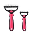 thumbnail image 1 of 2PCS Deshedding Brush for Dogs and Cats: Undercoat Rake Pet Brush for Long Hair - Dematting Comb Removes Tangles Knots and Loose Fur, Grooming Tool for Thick Coats, 1 of 17