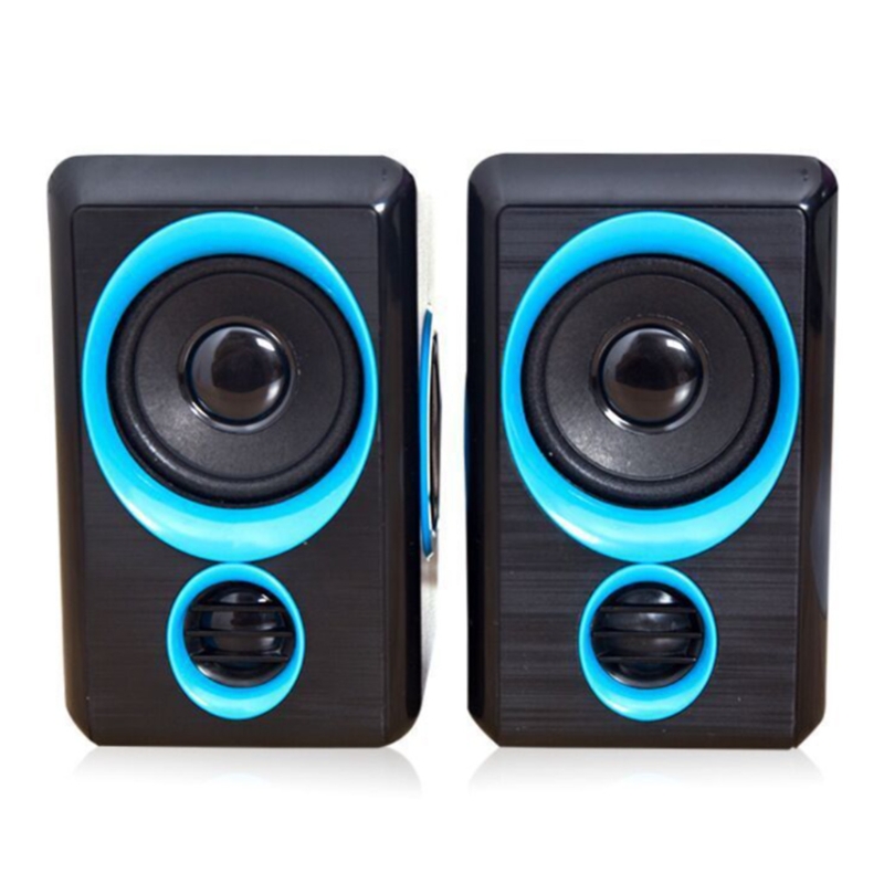 2PCS Desktop Mini Computer Speaker Subwoofer Stereo Soundbox USB Power