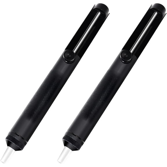 2PCS Desoldering Pump,Manual Solder Sucker Tool with Powerful Suction for Removing Molten Solder from Circuit Boards, Easy One-Hand Operation for Electronics Repair, Cleaning, and DIY Projects