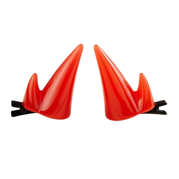 2PCS Devil Horn Hair Clip For Role Cosplaying Costume Hair Accessories