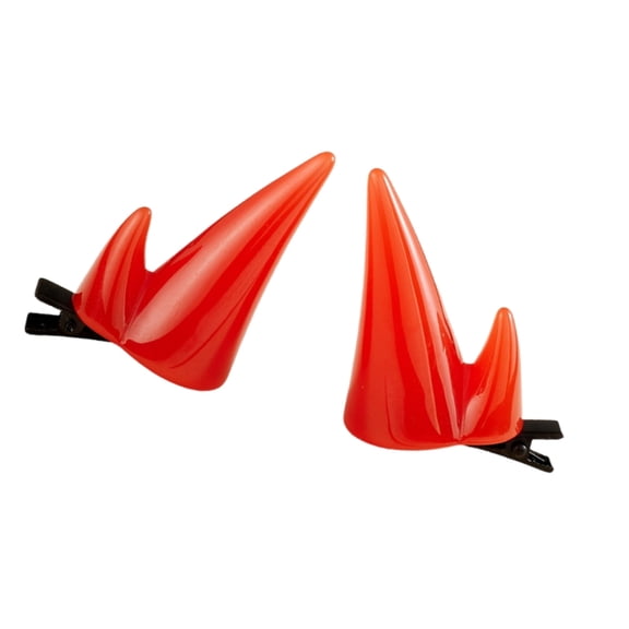 2PCS Devil Horn Hair Clip For Role Cosplaying Costume Hair Accessories