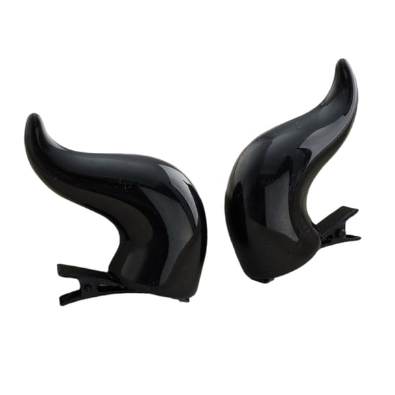 2PCS Devil Horn Hair Clip Set for Adult Kids Novelty Dark Series Horn Side Clip Halloween Party Costume Hairpin All Age