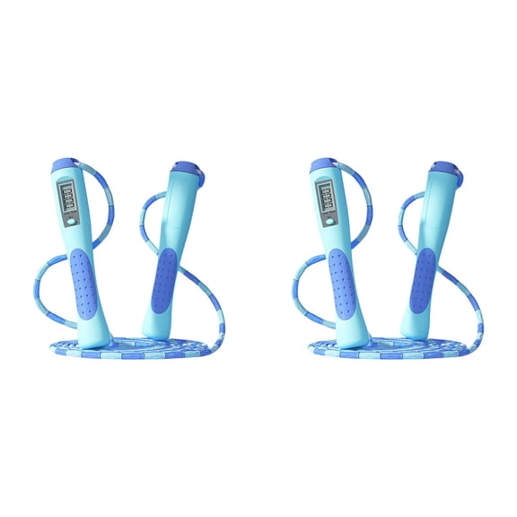 2PCS Digital Counting Jump Rope Adjustable Smart Skipping Rope with Counter for Fitness,Workout Boxing High-Speed Tangle-Free Exercise Rope for Men,Women, for Home Gym Cardio Training(110In)