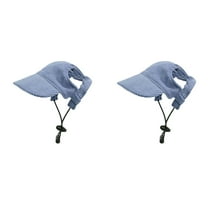 2PCS Dog Baseball Cap with Ear Holes - Adjustable Puppy Sun Hat for Small Dogs - Breathable Summer Visor for Beach & Outdoor Protection - Cute Dog Sunbonnet Headdress for Cats & Puppies