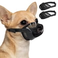 thumbnail image 1 of 2PCS Dog Muzzles, Soft Muzzle for Small Dogs to Prevent Biting Barking Eating Chewing, Adjustable Air Mesh Breathable Dog Mouth Guard for Grooming, 1 of 7