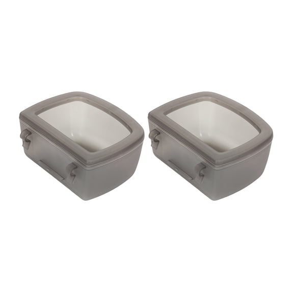 2PCS Dog Water Bowl LeakProof Plastic Feeder Watering Device For Small Pet Cats Crate Travel Friendly