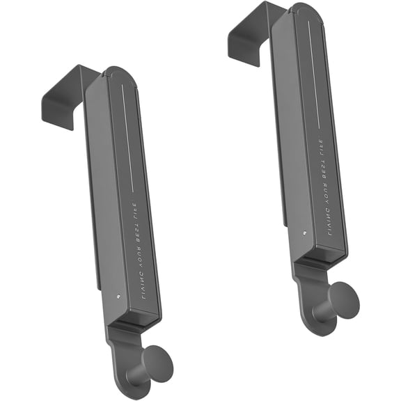 2PCS Over The Door Hooks Hanger, Over Door Drying Rack with Retractable Rod, Foldable Drying Laundry Rack Over The Door for Laundry Room Bathroom Bedroom Kitchen (Grey)