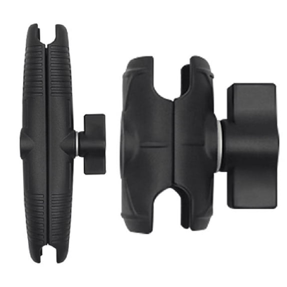 2PCS Double Socket Arm with 1 Inch Ball Base Mount Motorcycle Camera Extension Arm, Aluminium Alloy 17cm & Nylon 6cm