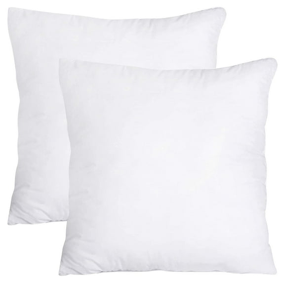 2PCS Down Feather Pillow Inserts - Bed & Couch Pillows, Hotel Quality White Decorative Inserts with Down-Proof Cover