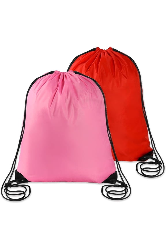 2PCS Drawstring Bags PE Bags Drawstring Gym Bag Fluorescent Green Draw String Bags Drawstring Backpack for Sports, Gym, Travel, Swimming, Beach for Women Men