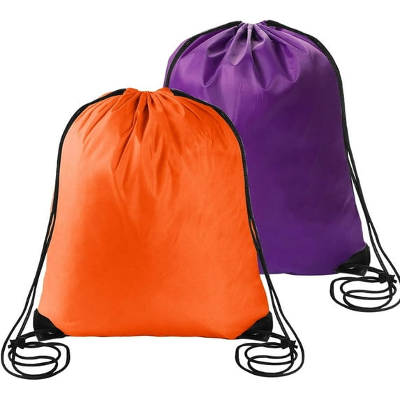 2PCS Drawstring Bags PE Bags Drawstring Gym Bag Fluorescent Green Draw String Bags Drawstring Backpack for Sports, Gym, Travel, Swimming, Beach for Women Men