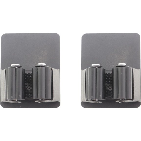 2PCS No Drill Wall Hanger with Hook Stainless Steel Non Slip Mop Holder 67x53mm Storage Rack for Hanging Repair Tool Umbrellas Kitchen Utensils Toilet Brush