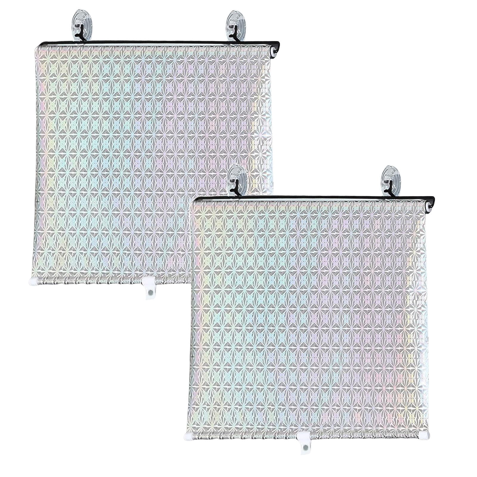2PCS No Drilling Portable Window Shades Thermal Insulated Sun Privacy Curtains Stretchable Curtain Protections Curtain Windscreen Shade Window Blind for Kitchen & Vehicle Use