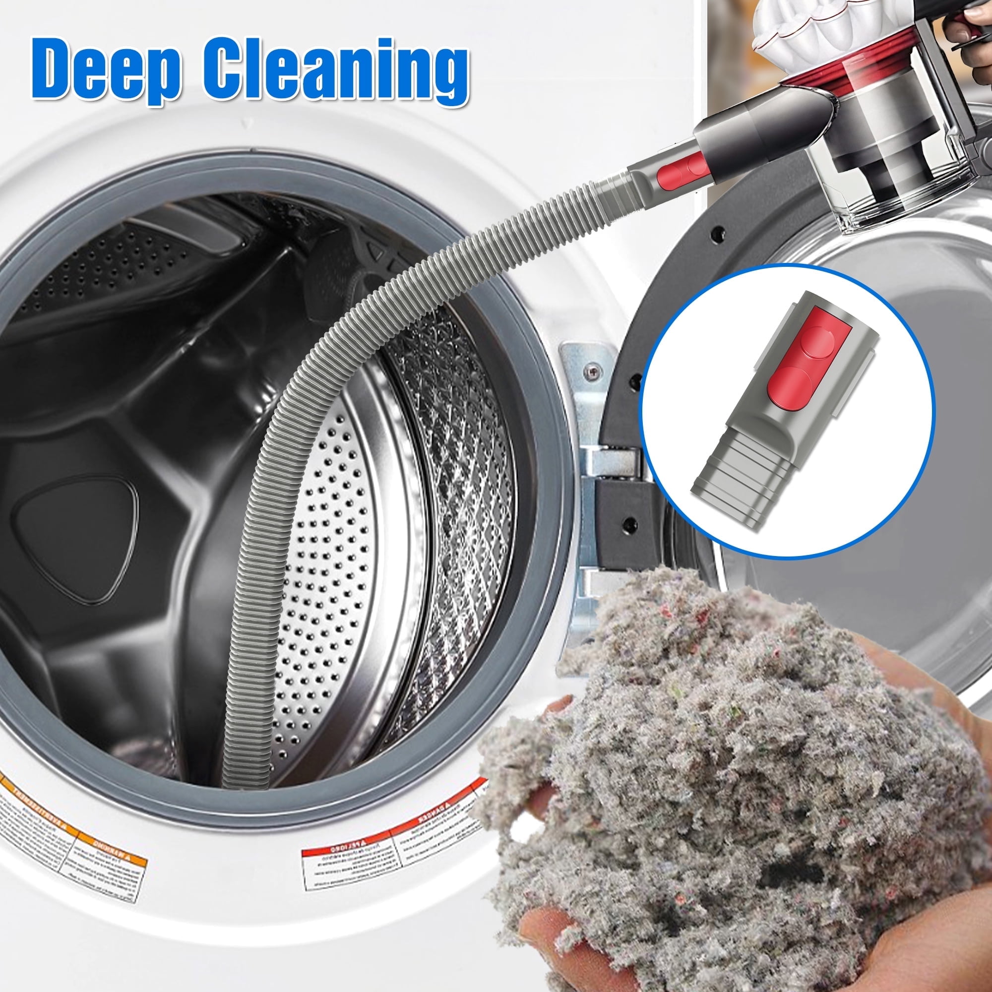2PCS Dryer Vent Cleaning Kit,Dryer Duct Cleaner,Dryer Vent Cleaner Kit